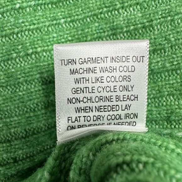 LA Hearts Cropped Boxy Knit Sweater Hoodie Women Size S Oversized Green Cottage - Picture 7 of 8